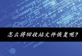 选择恢复软件，挽救你的数据（为你推荐最佳回收站恢复软件）