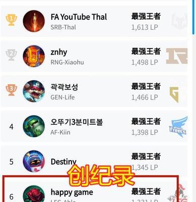 通过OP.GG韩服排位分查询，提升你的游戏竞技水平（掌握最新赛季的韩服排位信息）  第1张