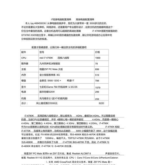 电脑配置单的书写格式是怎样的？  第3张