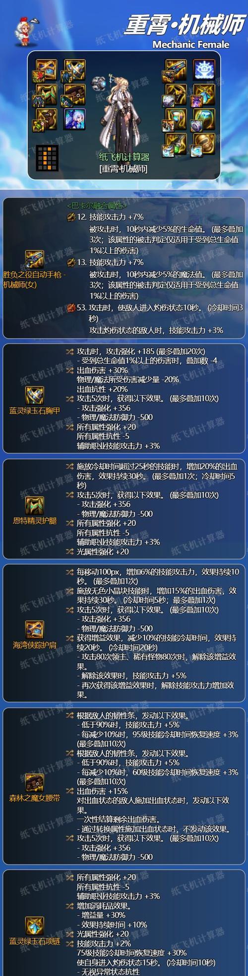 打造最强女机械——DNF女机械装备搭配攻略（炫酷外观实力爆表）  第2张