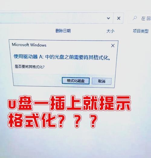 U盘需要格式化怎么办（教你解决一插U盘就需要格式化的问题）  第1张