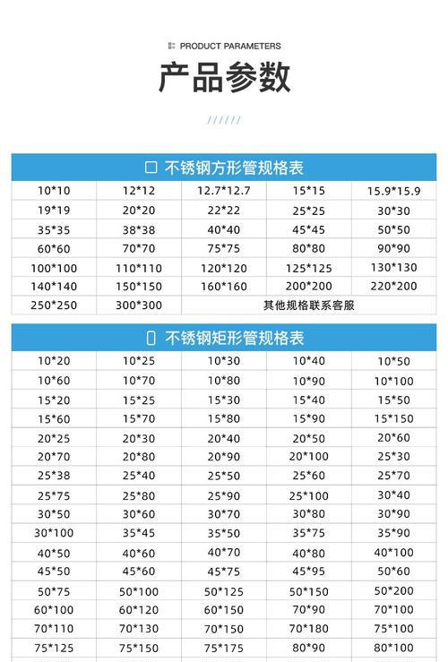 全面了解方矩管的尺寸规格表和价格（方矩管的规格尺寸一览）  第2张